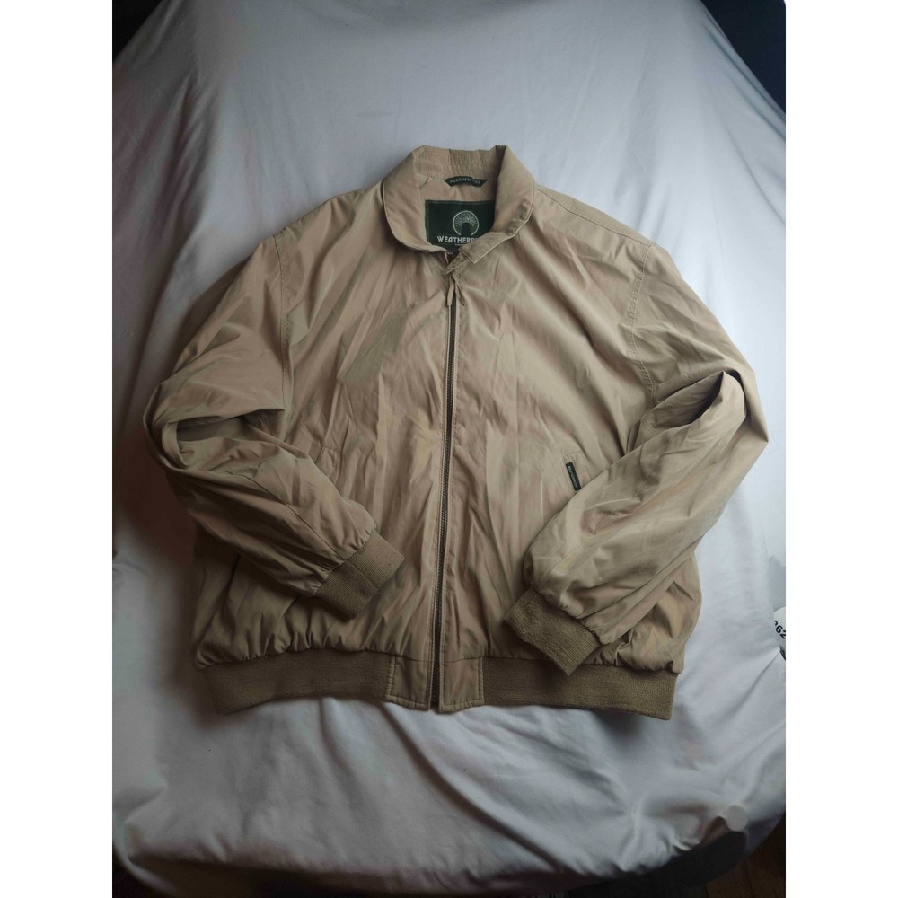 Vintage 90s Y2K Weatherproof Bomber Jacket Mens Size XXL Beige Classic Outdoorsy
